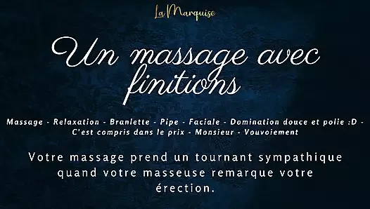 [French Audio Porn] Good long by your masseuse who notices your erection
