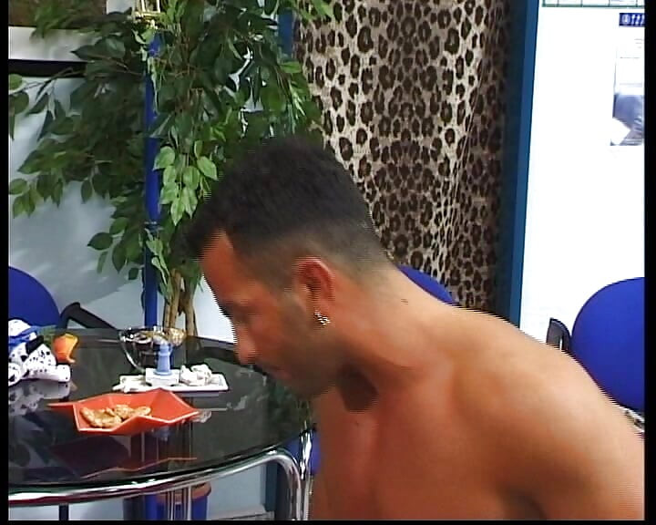 Blonde German slut rides dick on the chair