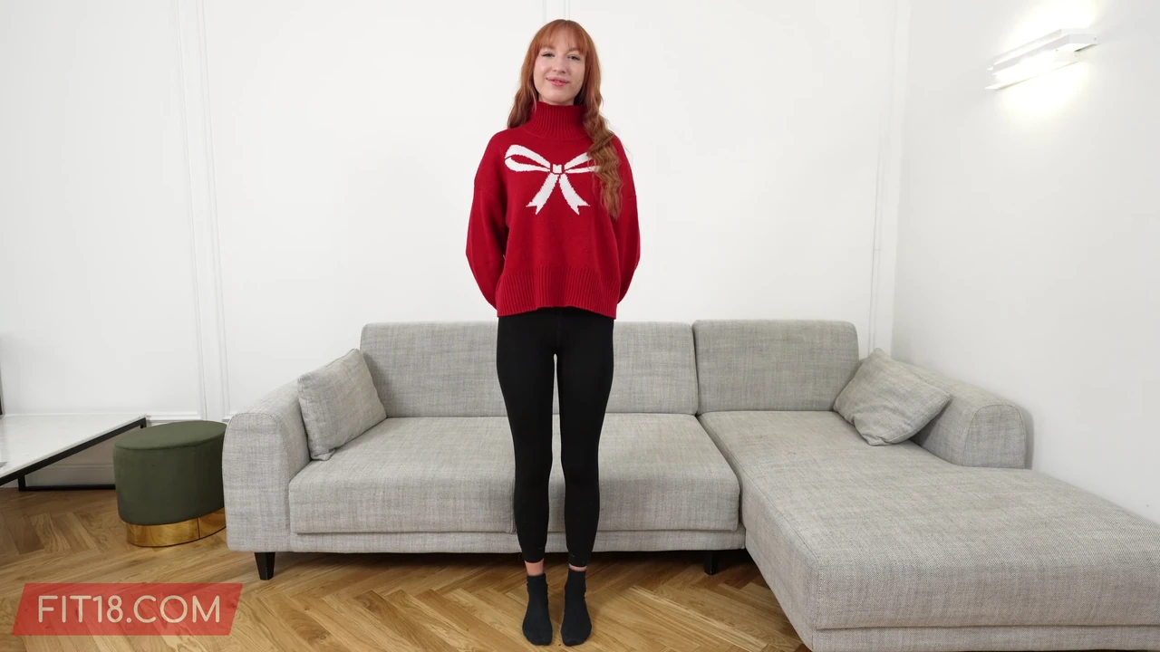 FIT18 - Lilly Mays - Casting Tall and Skinny Latvian Redhead In Bodysuit - 60FPS