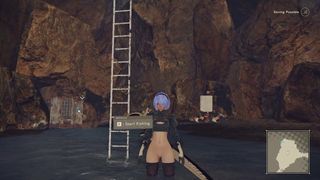 속옷과 검은색 라텍스 옷을 입지 않은 Nier 2b