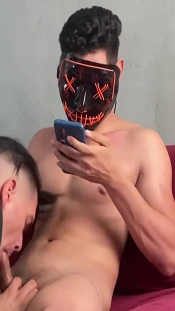 Unforgettable moment from "Straight buddy get sucked while watch porn"