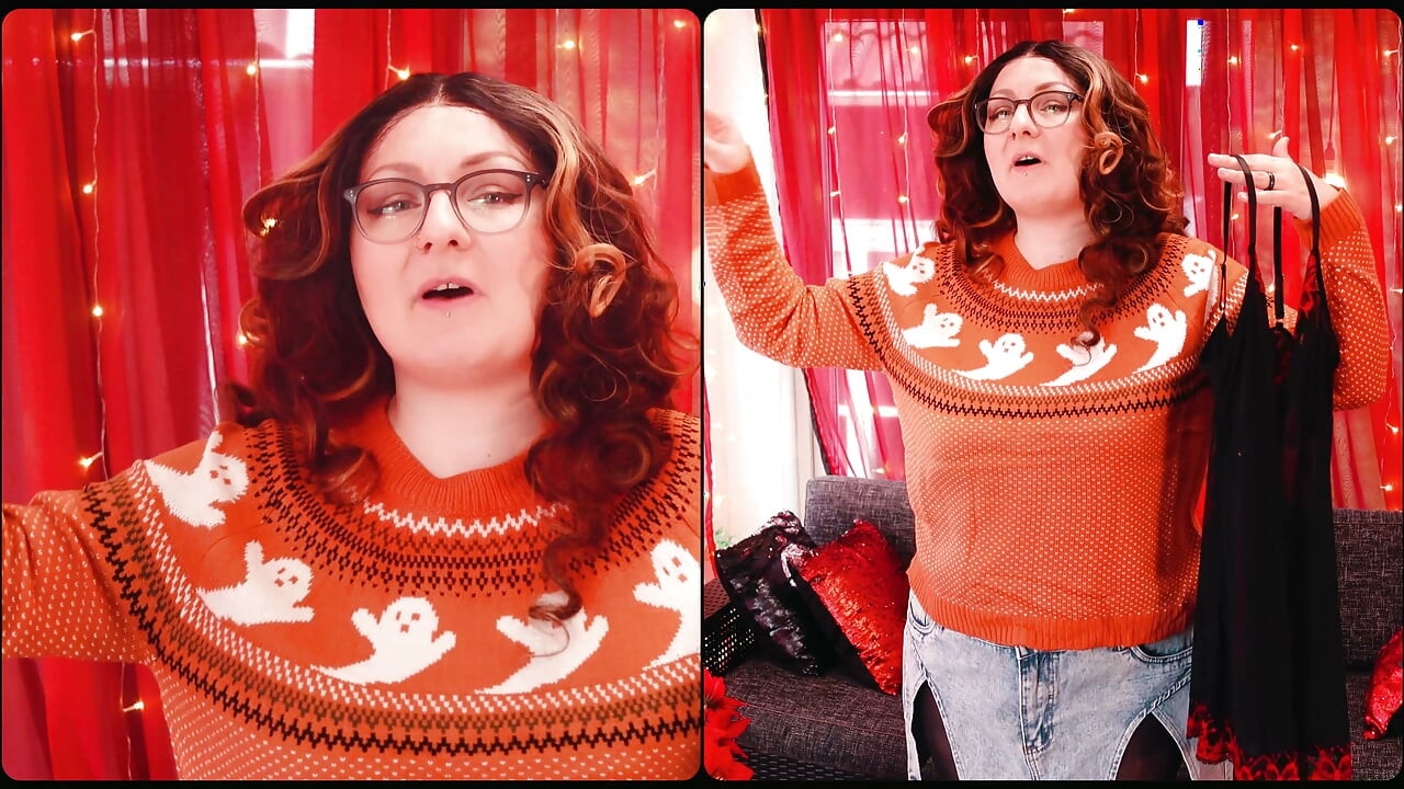 Een hete, rondborstige vrouw past verschillende lingerie aan - check het uit! Try-on haul video