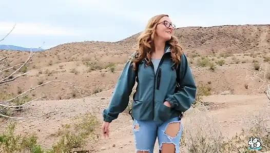 True Amateurs - Nature Chick with Glasses Gets Facial by the Lake