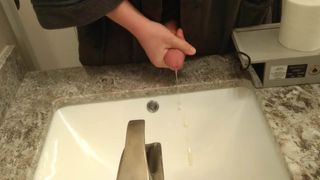 Huge Cum Shot in Sink