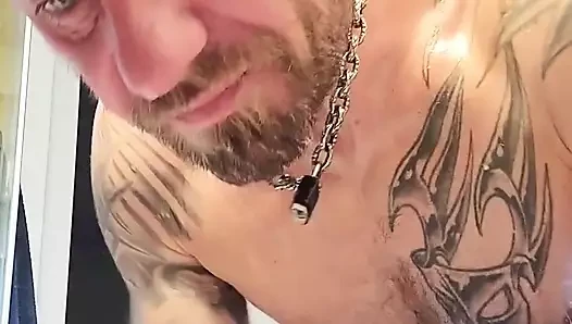Penis Ring porn video – Morning Routine in a Bathroom