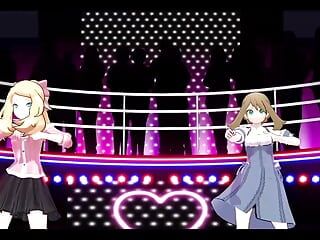 May & Serena dansend (3D HENTAI)