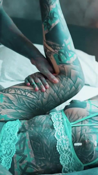 ANAL loving hippie gets fucked and cum covered by tattooed guy with big cock | Clip 1