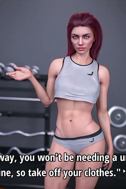 Pelatih gymku memotivasiku dengan bugil sambil nunjukin memeknya!