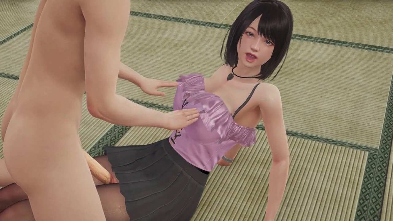 Aizawa Ayako, the Hot Anime Girl in Stockings - Rule34 Hentai with Tits and Nipples Teasing, Tight Ass Licking & POV Squirt
