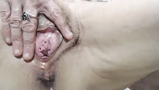 Weibliche öffnet Arsch und Muschi gut