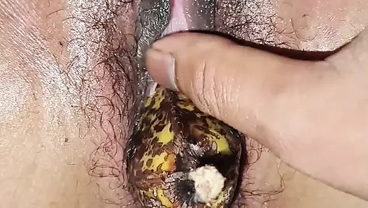 Pumped bananas and bottles into sister-in-law's pussy and fucked her a lot.