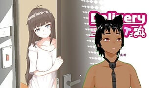 Delivery Hot - Delivering packages and meeting Sakura who likes to work out and protein like cum
