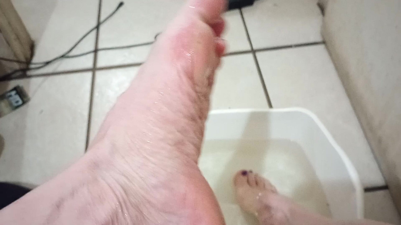 Soaking my little feet