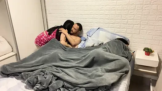 Wife had to share hotel bed with husband's stepsister