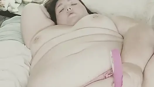 Waktunya main bareng mainan seks pink baruku yang hot