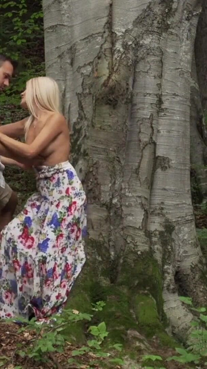 Emotional moment from "Real German Teen Couple Has Romantic Outdoor Sex on Holiday"