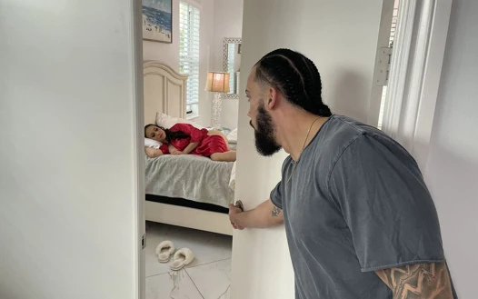 Your Father Is Not Home, Right? Big Tits Step Mom Fucks Horny Step Son's BBC