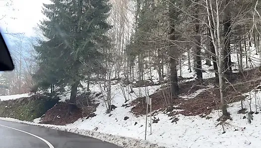 Forest escapade with stepsister , she humping my dick in car