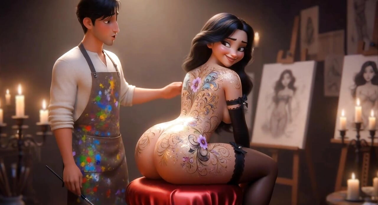 Obedient Curvy Muse Private Art Session (AI generated)
