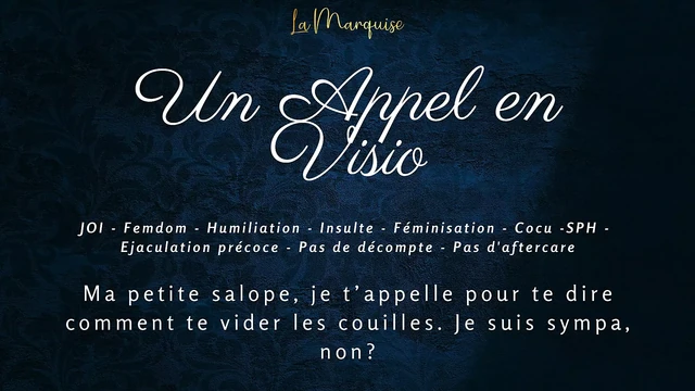 [French Audio Porn] I'm calling you to tell you how to empty your balls