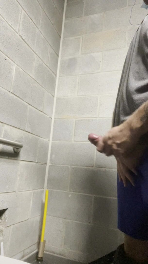 Masturbating at work big cumshot