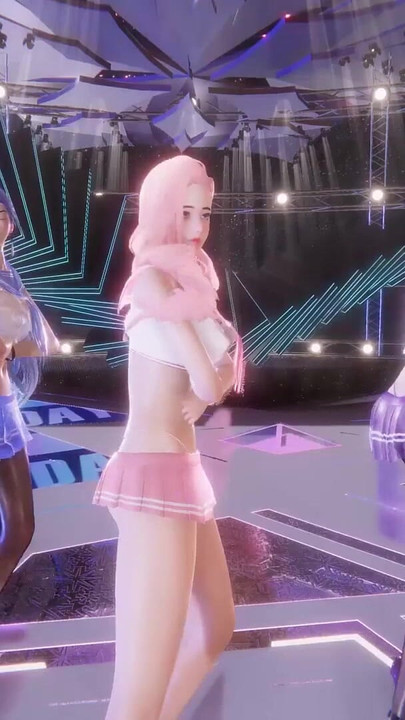 MMD SECRET NUMBER - WHO DIS Ahri Akali Seraphine Kaisa Evelynn Sexy Kpop Dance League of Legends Hentai Uncensored 4K 60FPS | Clip 3