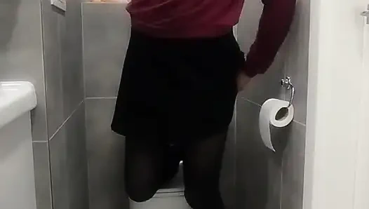 Teen slut licks the toilet at friend's house