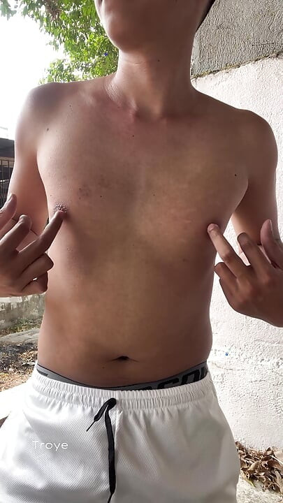 Big Asian Cock Inside the White Basketball Shorts