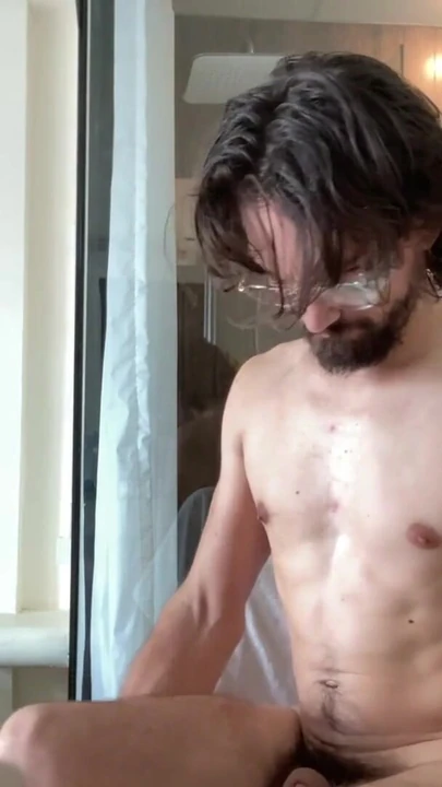 Emotional moment from "Guy With Cerebral Palsy and A Big Dick Jacks Off Infront Of A See-Through Bathroom in Hotel"