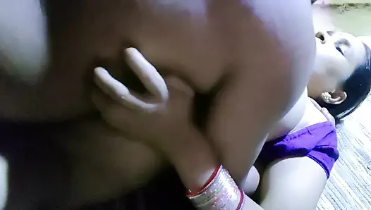 Indian girlfriend getting fucked at night