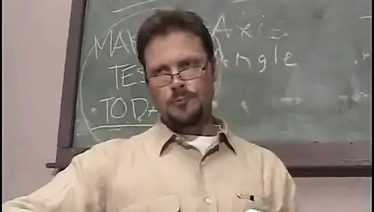 Brunette college girl getting pounded by professor