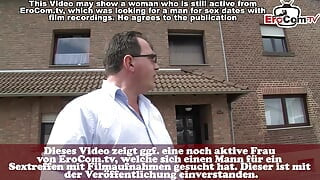 German mature housewife flirted and fucked on the street