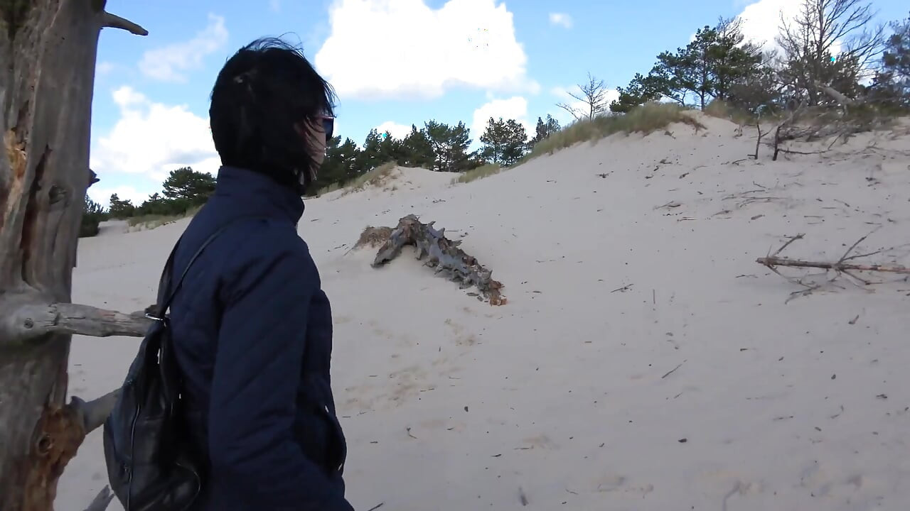 Knicken auf der sandigen dune