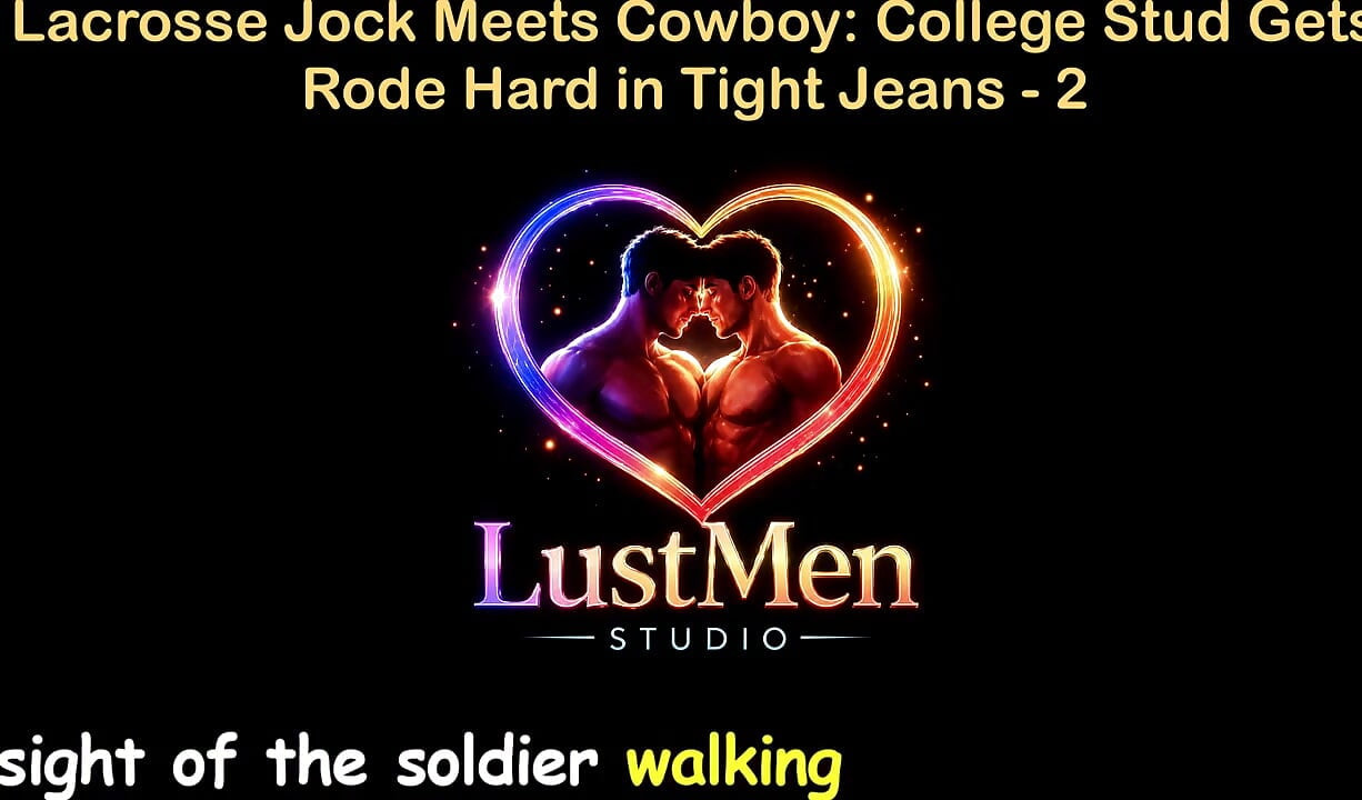 Engelska ljud gay sexhistoria - Lacrosse jock möter cowboy: college stud får cykla hårt i tighta jeans - del 2