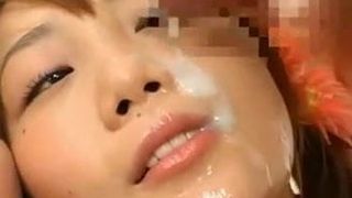 cums on asian girls faces