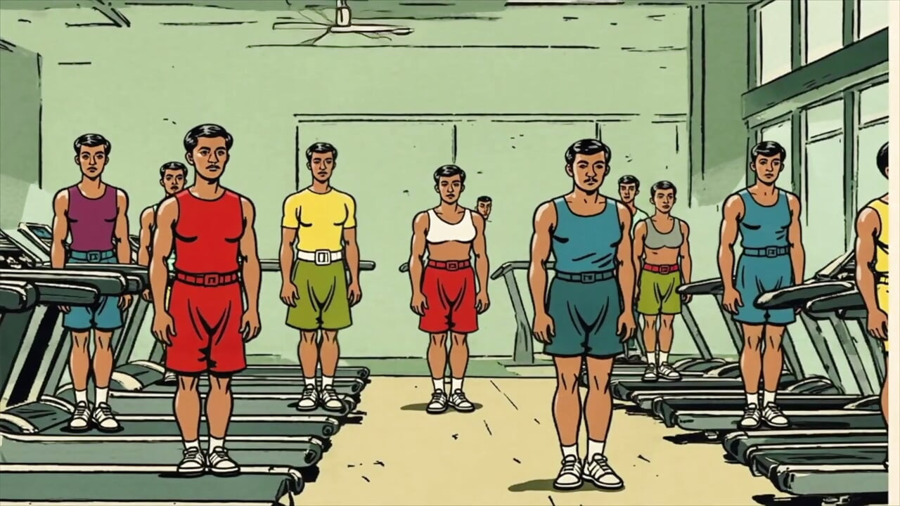 História de sexo suave do treinador de academia