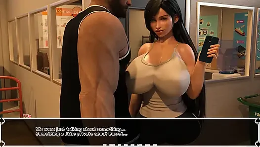 Tifa'nın karanlık cenneti: adam kız arkadaşının büyük zenci yarağını yalayıp yüzüne boşalmasının porno videosunu izliyor ep.20