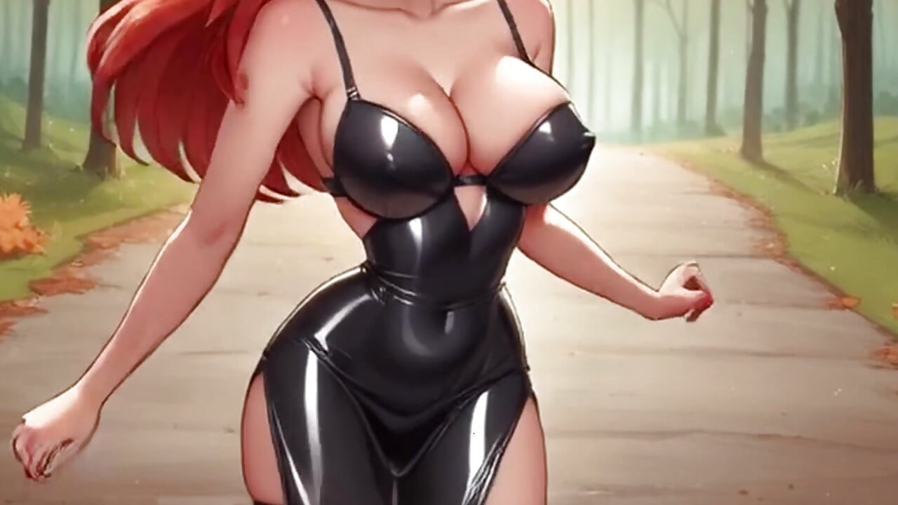 Сексуальні великі цицьки підстрибують і дражняться! Примірка латексних нарядів