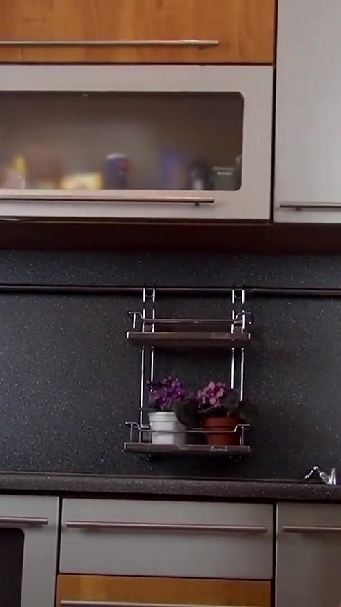 Skinny teen girl with small tits undresses and masturbates on the kitchen counters | Clip 1