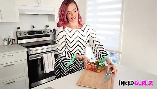 Inked Gurlz - A Tattoed Milf is Fucked HArd by Big Cock