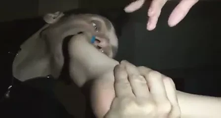 Foot fetish in a nightclub