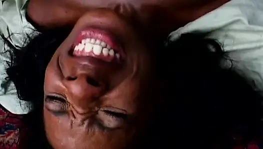 Первоклассные чернокожие порнозвезды пробурили в экшене ИК-двойного проникновения