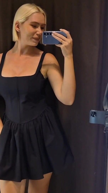 Emotional moment from "Try On Haul Transparent Clothes, Completely See-Through Try On Haul At The Mall. Public fetish"
