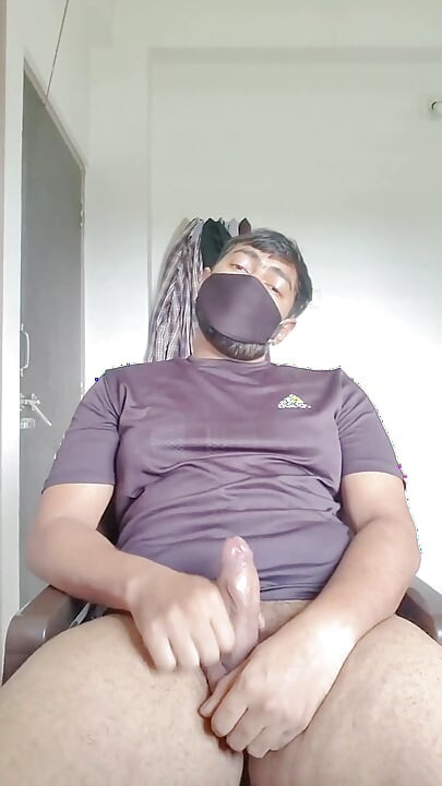 Oil Massage Indian College Boy Play with His Dick and Cum All Over Face