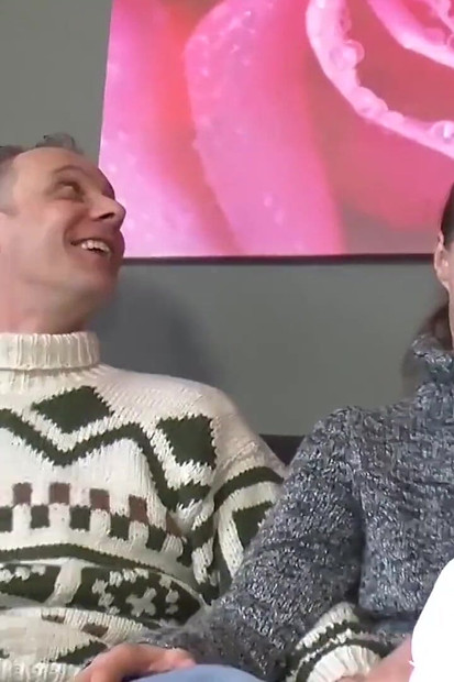 Horny Housewife with Small Tits Sucks Two Cocks at the Same Time and Then Gets Her Greedy, Wet Pussy Fucked