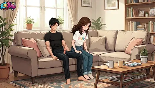 Kız Arkadaşımın Kız Kardeşiyle (19) Hentai Anime Izlerken Onunla Yattım