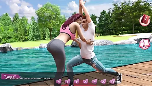 Helping the hotties #3 - Johannes took a sneak peak to see what the girl in the cabin is up to.