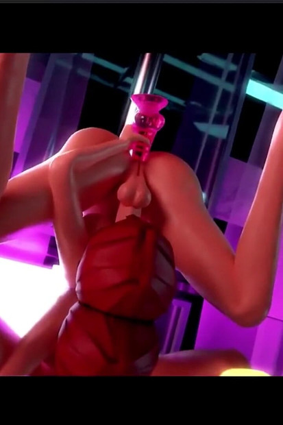 Futa V Jerks Herself off and Cum Explodes, Futa Cock D.va Fucks Her Tight Holes and Cums