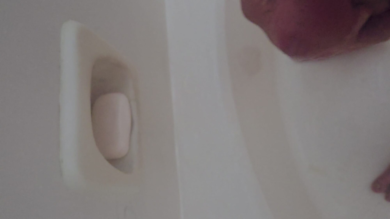 Cumming in shower. Felt good
