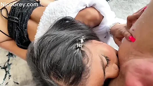 GEIL, VERSAut UND FRECH - zierliche brünette latina wird Doggystyle und blowjob in POV geknallt